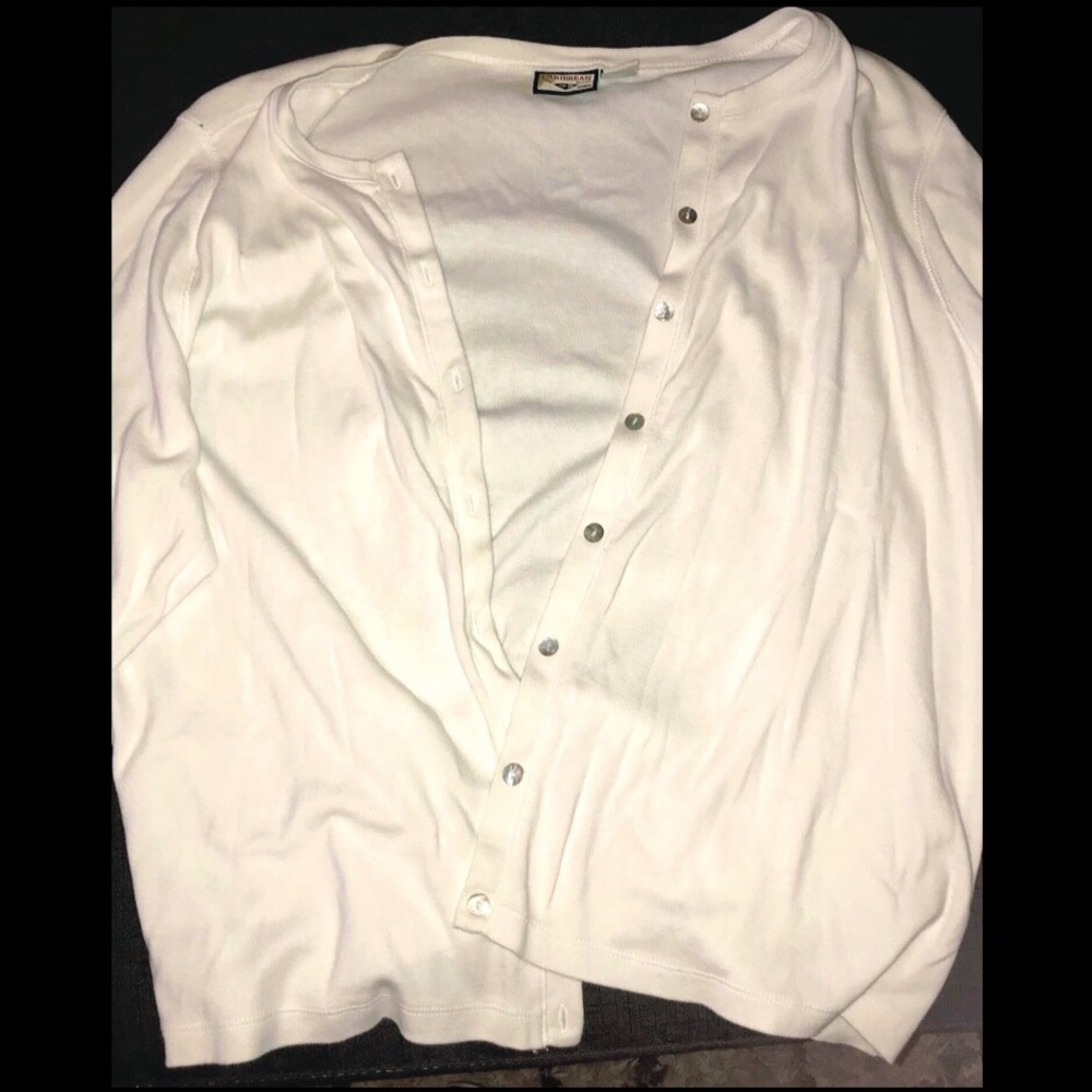 1X like new  white sweater
